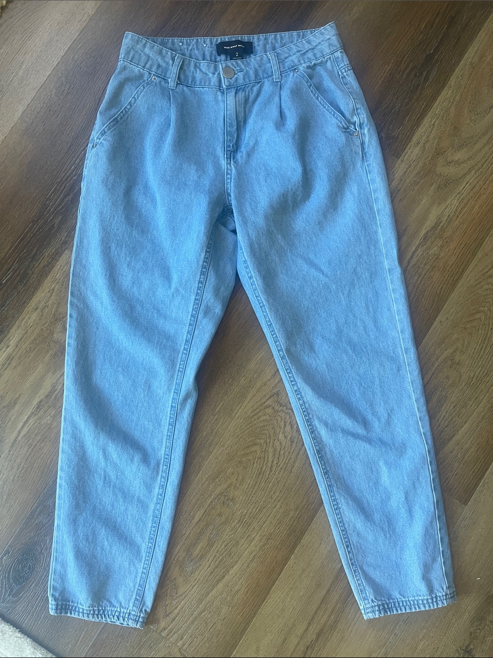 Who What Wear Light Wash HighRise Straight Leg Denim Jeans Size 2